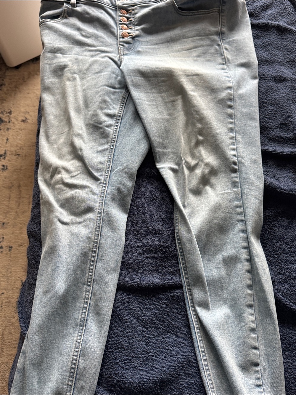 Maurices Light Wash Skinny High-Rise Button-Fly Jeans